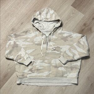 American Eagle Outfitters Beige Camouflage Oversized Hoodie